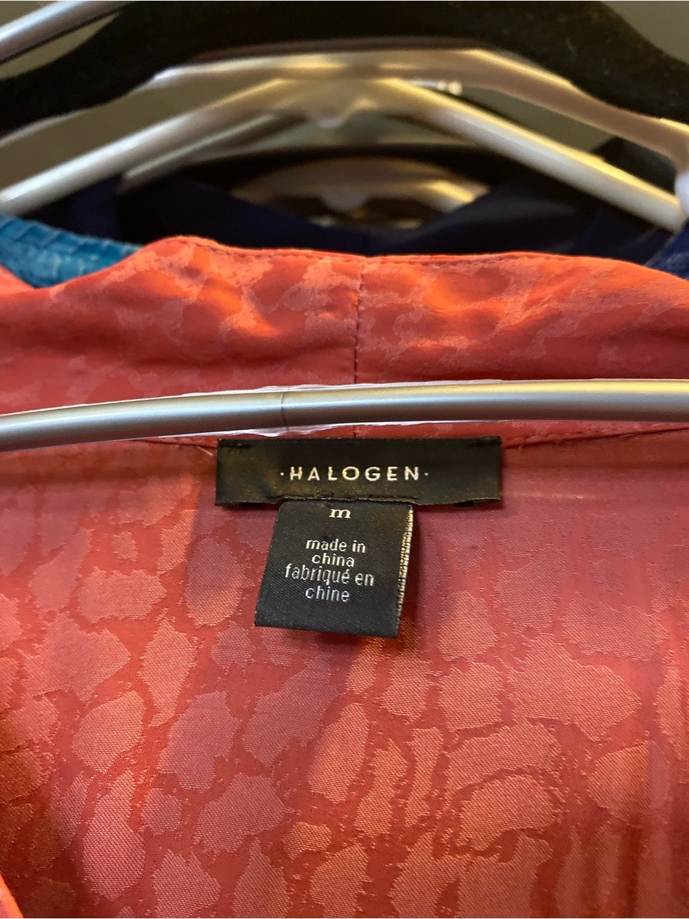 Halogen Rose-Red Textured V-Neck Blouse - Picture 2 of 6